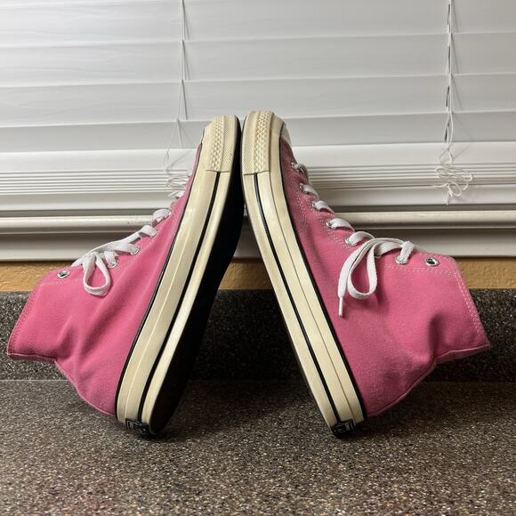 Converse Chuck Taylor All Star Hi-Top Pink Canvas Womens 12 Sneaker Mens 10 Lace - Picture 6 of 11
